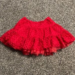 Red poofy skirt